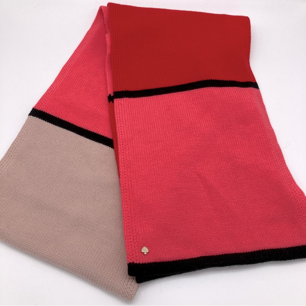Kate Spade Color Block Knit Scarf